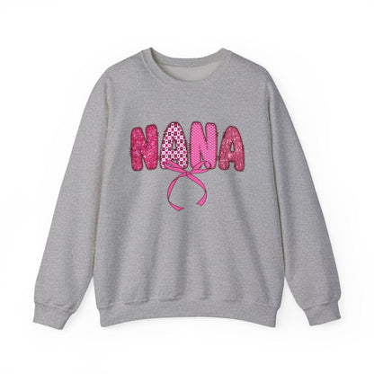 Nana with a Pink Ribbon Sweatshirt, Cute Grandma Sweater, Gift for Nana, Family Sweatshirt, Comfy Grandma sweater, cute Nana sweater