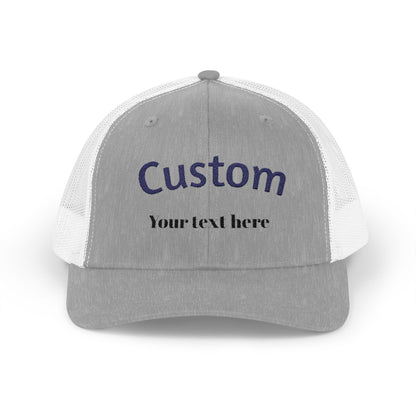 Custom Trucker Hat  Personalized Embroidered Cap  Mesh Back  Gift for Him, Her, Team, Business, Event