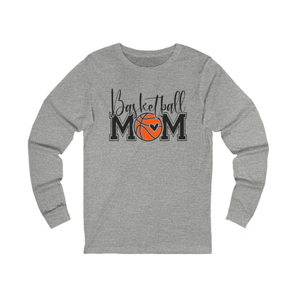 Basketball Mom Long Sleeve Tee, Gift for Sports Moms, Basketball Apparel, Comfortable Casual Wear, Sports Fan Shirt