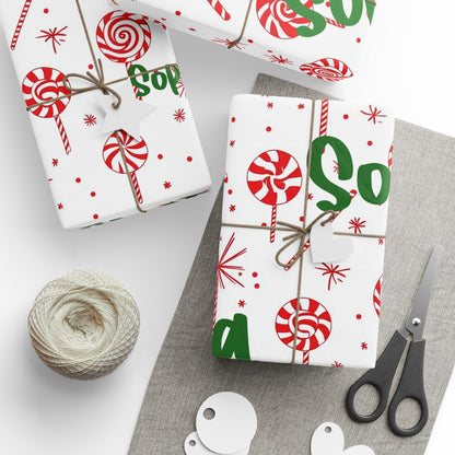 Personalized Wrapping Paper, Holiday Gift Wrap, Christmas Wrapping Sheets, Cute Holiday Decor, Gift Packaging, custom wrapping paper