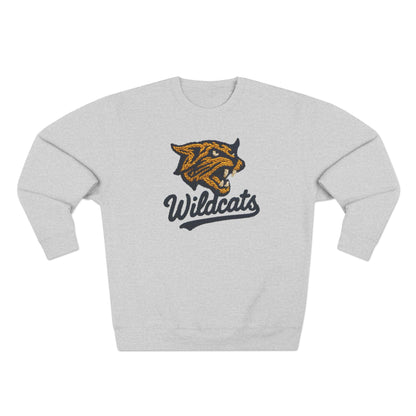 Wildcats Crewneck Sweatshirt, Faux Yarn, Cozy Sweatshirt, Casual Graphic Sweater, Team Apparel, Gift for Sports Fans