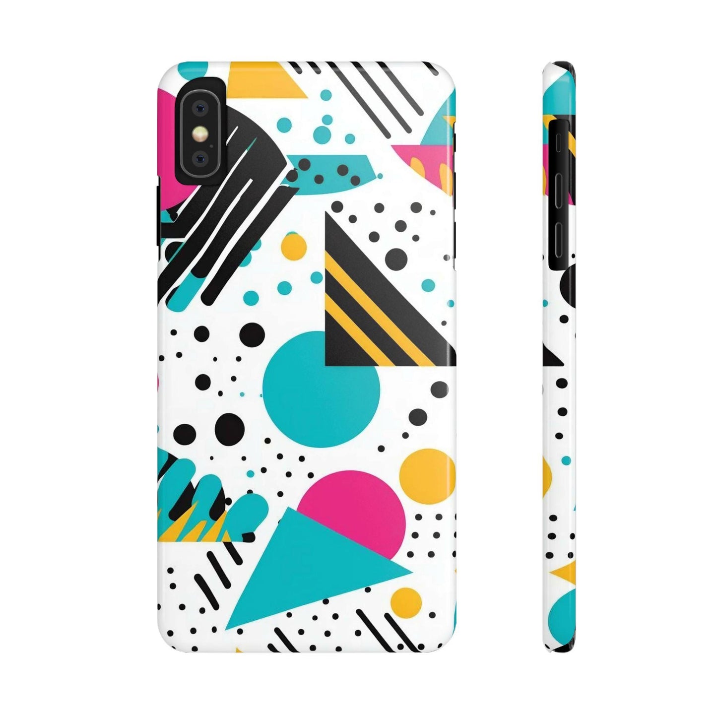 Geometric iPhone Case: Colorful Abstract Design, Protective Slim Cover