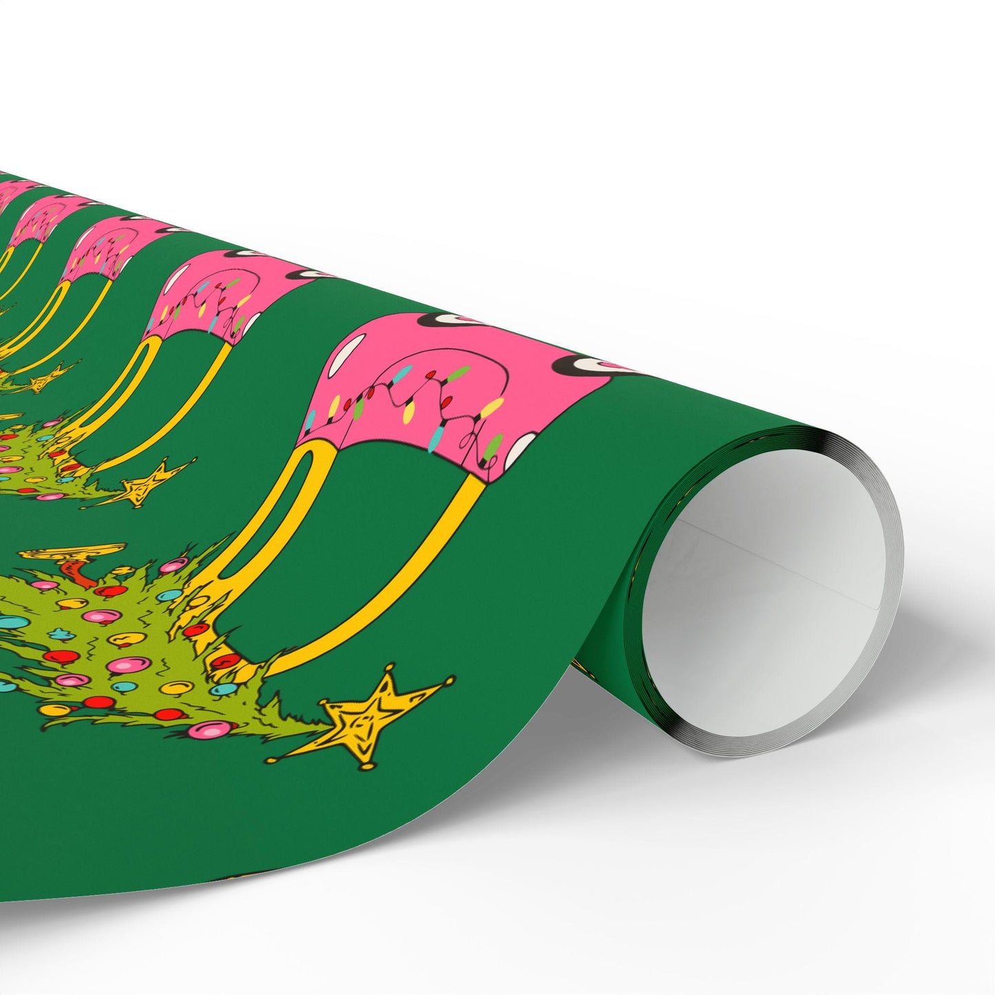 Festive Christmas Wrapping Paper - Holiday Gift Wrap, Green Christmas Trees, Holiday Celebrations, Birthday Parties, Eco-Friendly Wrapping