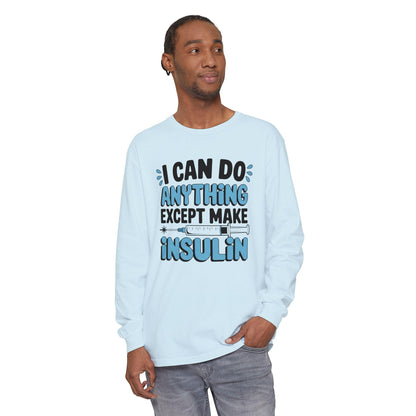 Diabetes Awareness Long Sleeve T-Shirt, Diabetes Support and Advocacy, Fundraiser Events, Gifts, Awareness Campaigns, Support, JD1, T1D