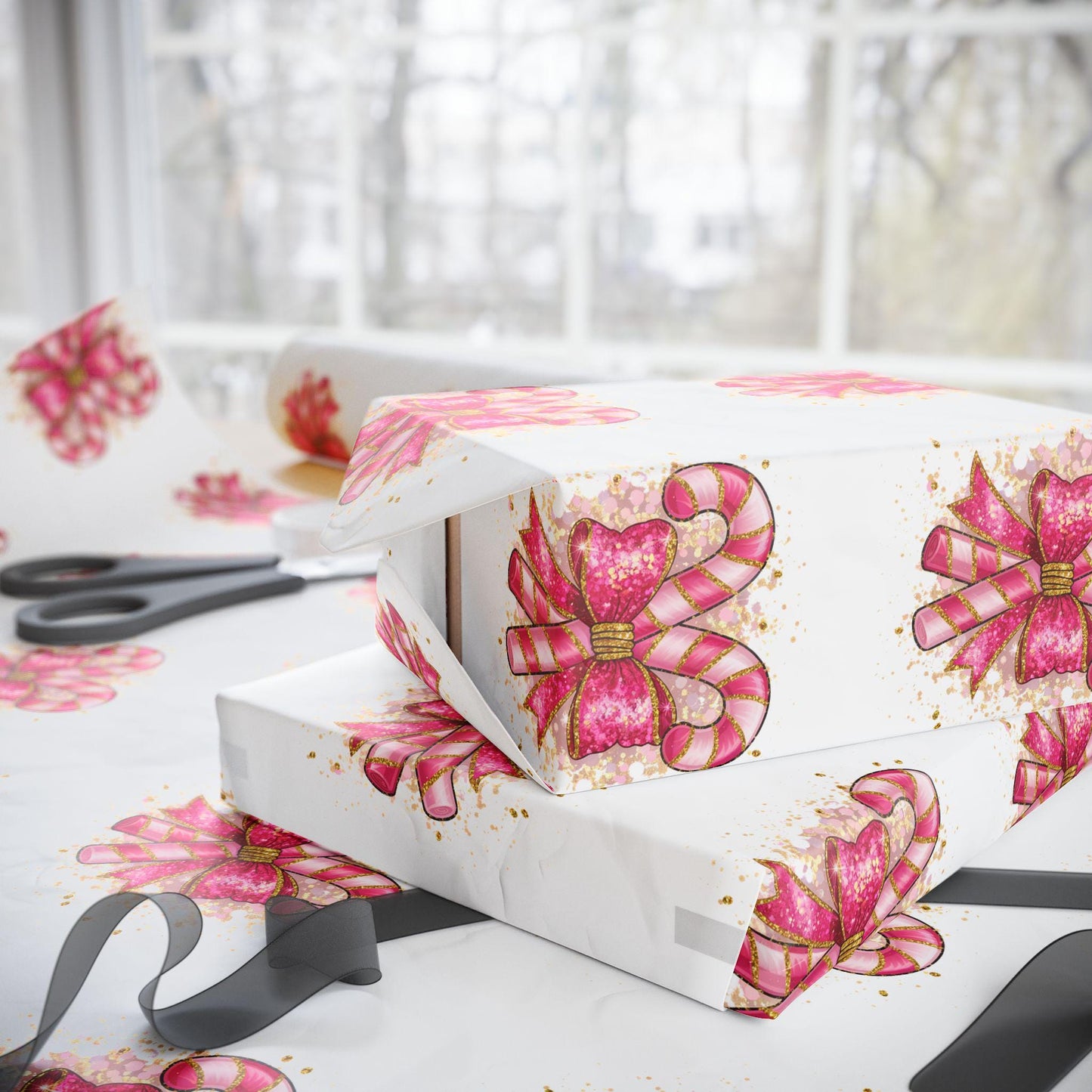 Candy Cane Wrapping Papers, Holiday Gift Wrap, Elegant Seasonal Gift Wrap, Cute Decorative Wrap, Party Wrap, Special Occasion Wrapping