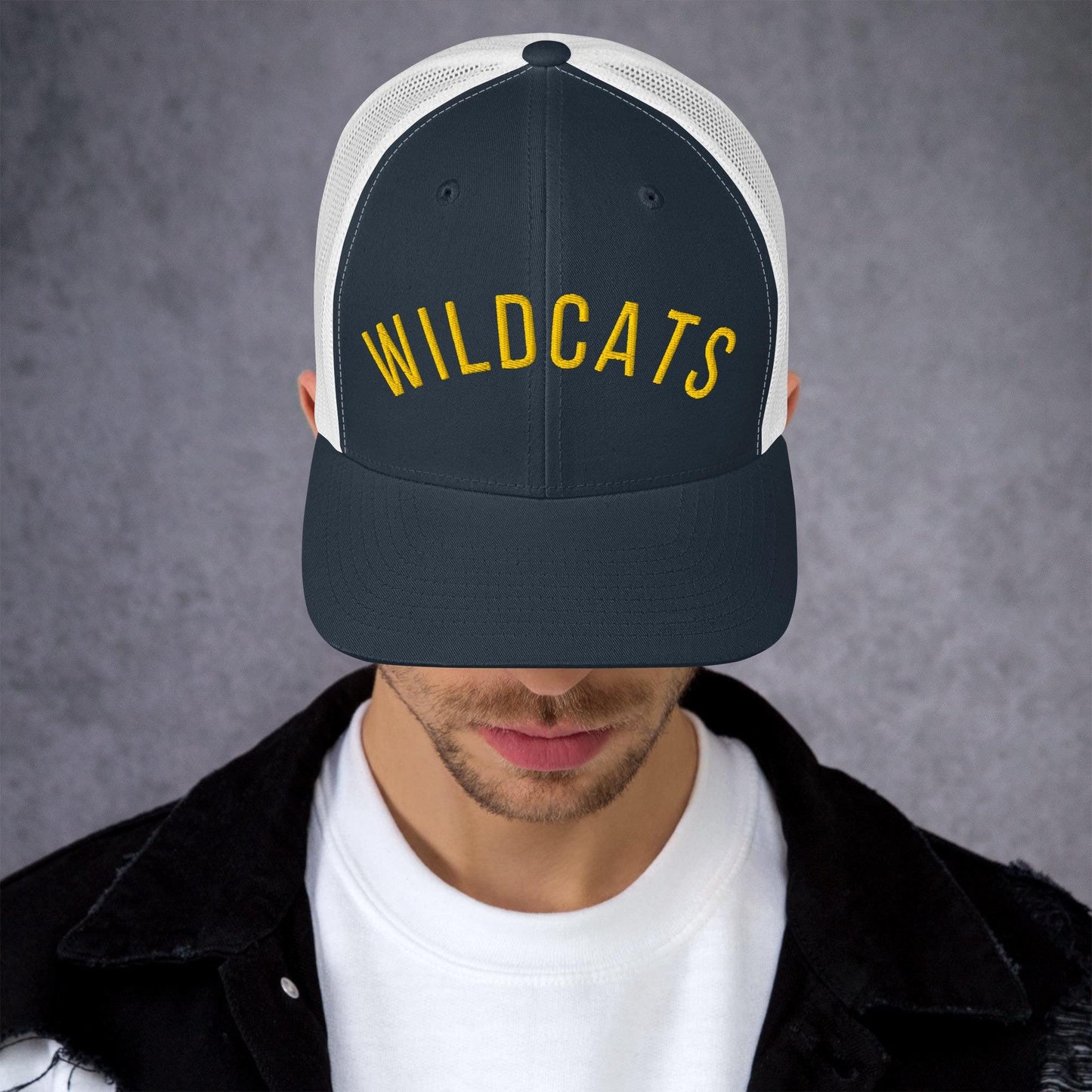 Puff Embroidery Trucker Cap, WILDCATS
