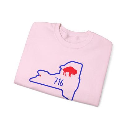 Buffalo, 716 Crewneck Sweatshirt, Cozy Gift for State Pride, Comfortable Unisex Apparel, Perfect for Fall and Winter, Great for [...]