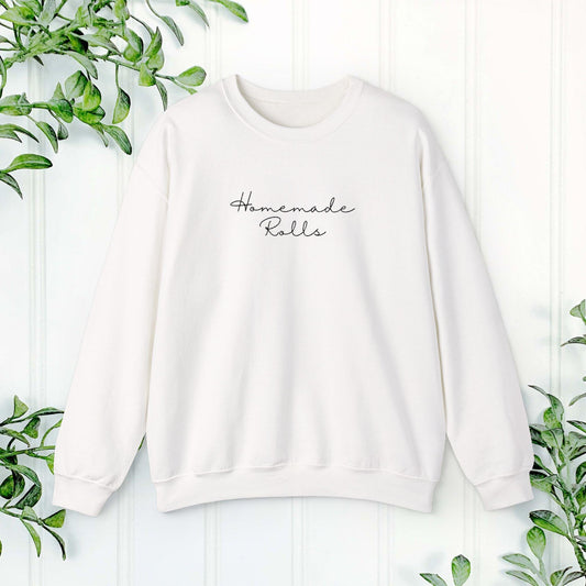 Homemade Rolls Funny Sweatshirt, Chubby Person Gift, Bakers sweater, Cozy Pullover, Custom Graphic Top