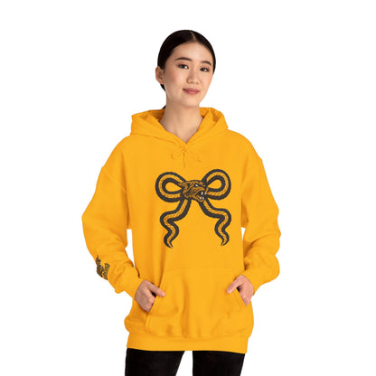 Faux stitching WILDCAT Hooded Sweatshirt with Unique Snake Design, Perfect for Casual Wear, Gift Ideas, Streetwear, and Cozy Days