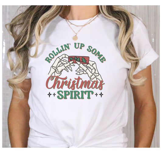 Christmas Spirit weed T-Shirt, Unisex Tee, Holiday Humor Shirt, Gift for Him/Her, Festive Outfit, Christmas Present
