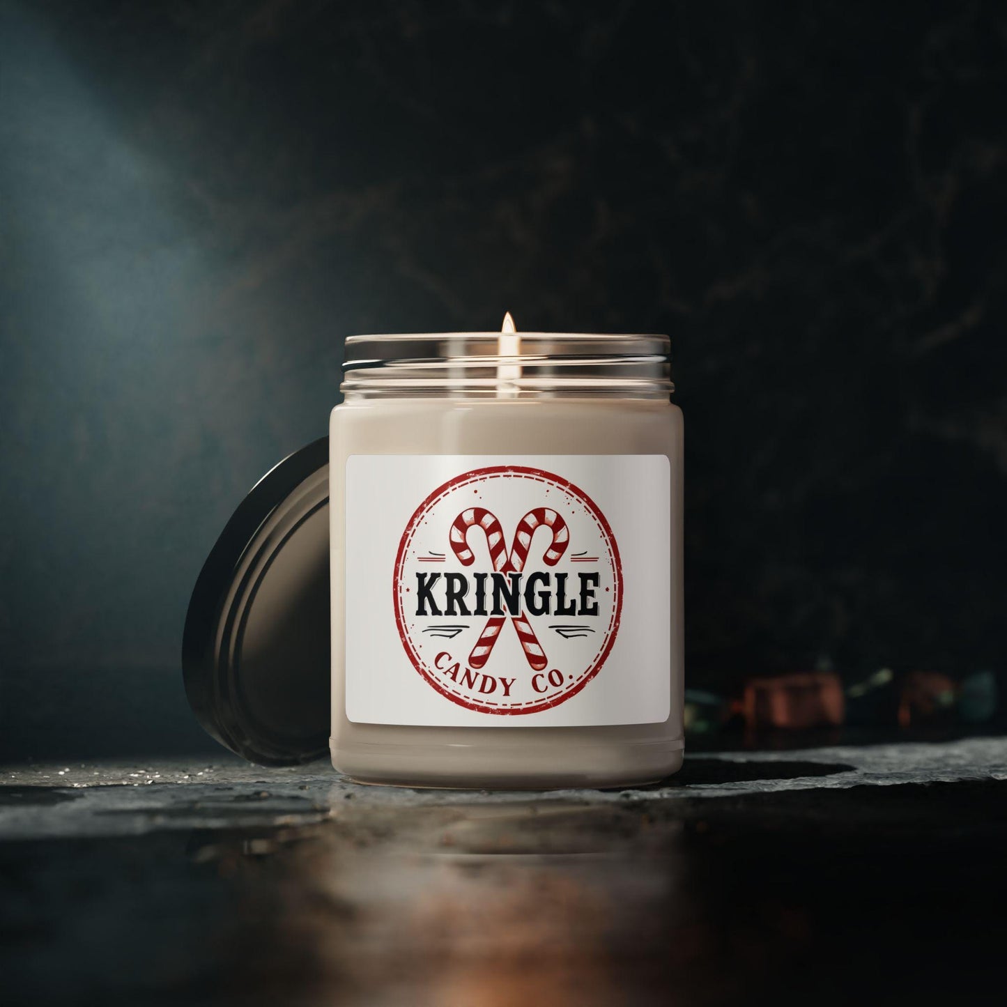 Kringle Candy Co. Scented Soy Candle - Holiday Aromas for Cozy Vibes, Perfect Gift for Christmas, Home Decor, Relaxation, Party Favors