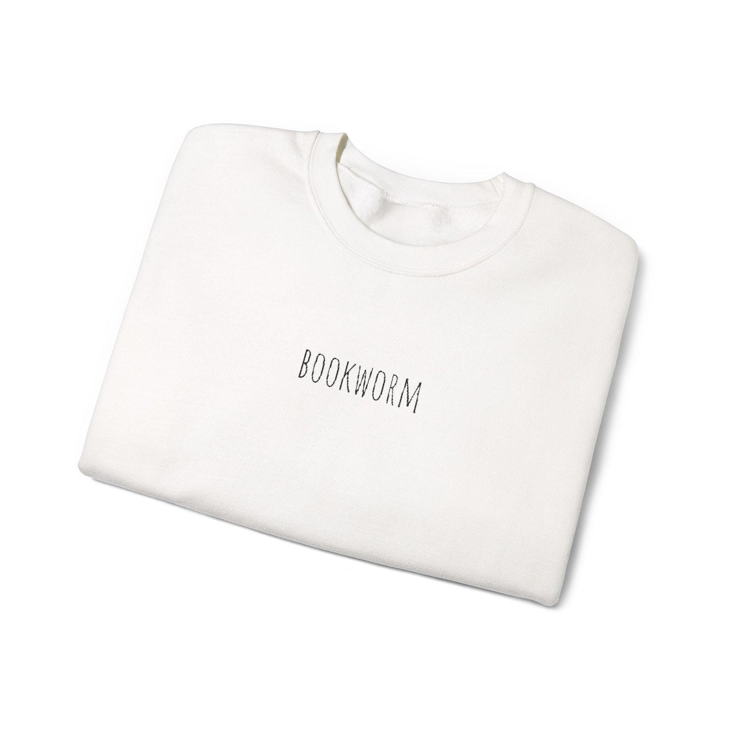 Bookworm embroidered sweatshirt, Perfect for reading lover gift.