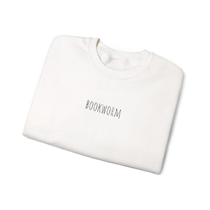 Bookworm embroidered sweatshirt, Perfect for reading lover gift.