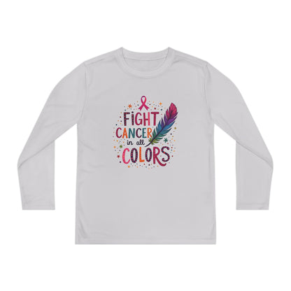 Youth Cancer Support Tee, Cancer Awareness Shirt, Long Sleeve Kids Shirt, Cancer Charity Shirt, Youth Cancer Fighter Shirt