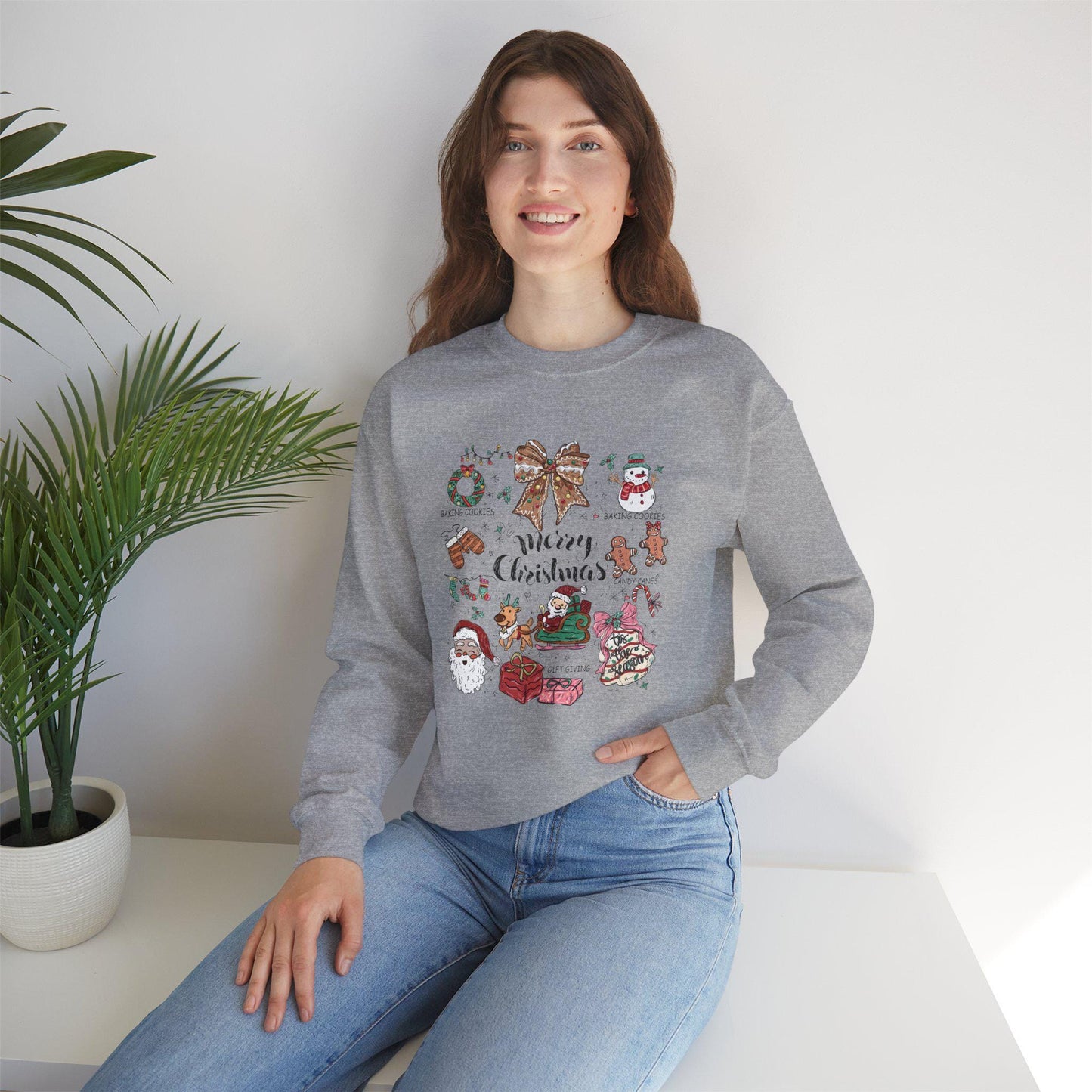 Cozy Christmas Sweatshirt, Unisex Heavy Blend Crewneck, Holiday Gift, Festive Apparel, Winter Fashion, Christmas Celebration