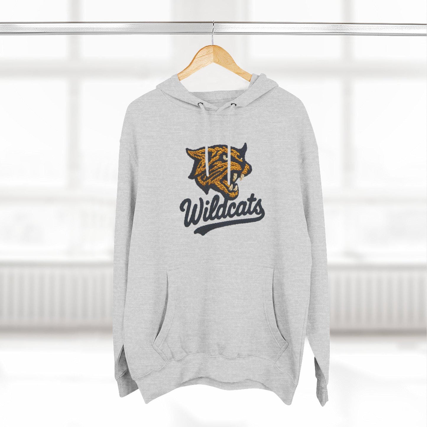 Wildcats Hoodie, Faux Yarn, Cozy Sports Apparel, Unisex Sweatshirt, Perfect for Game Days, Team Spirit Wear, Gift for Fans