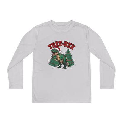 Youth Long Sleeve Dinosaur Tee - Cute Gift for Kids, T-Rex Lover, Fun Outdoor Shirt, Pirate Party, Everyday Wear