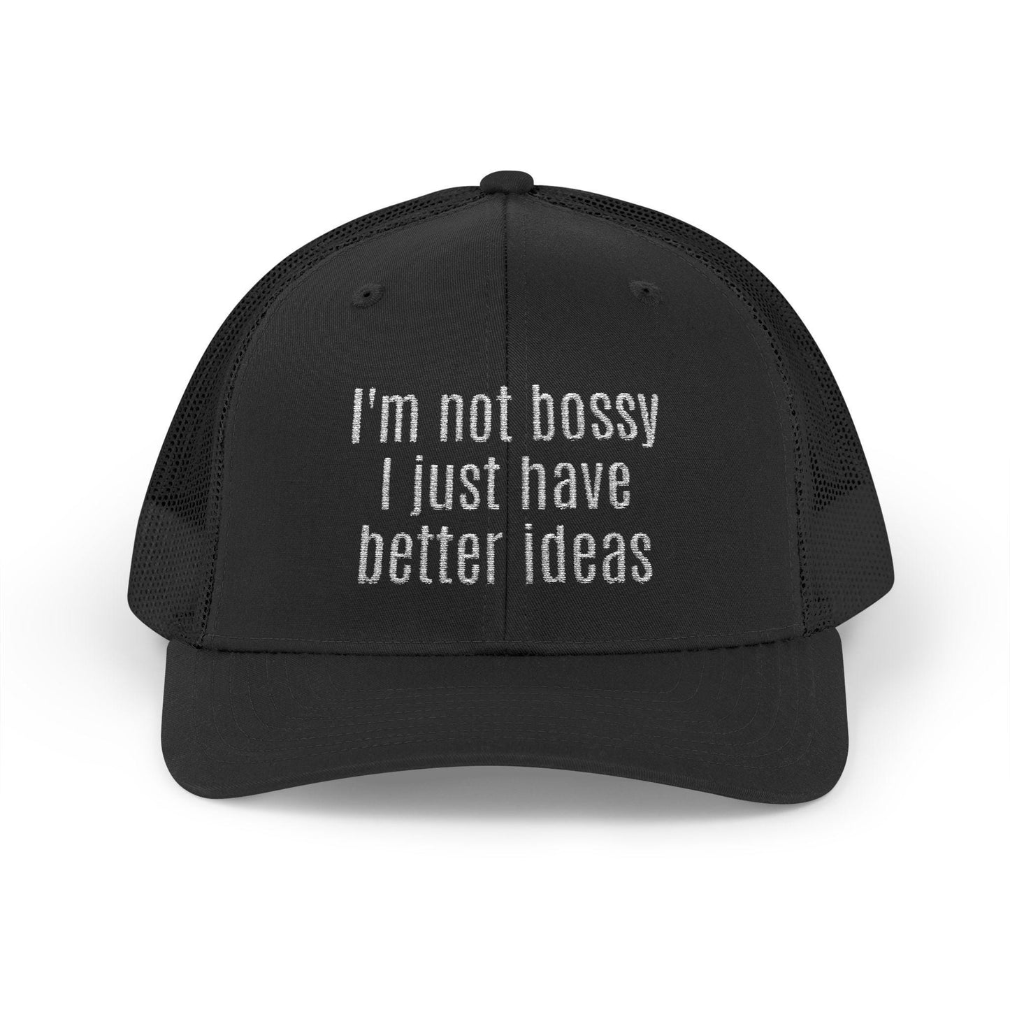 I'm not bossy i just have better ideas Snapback Cap, Red Cap for Casual Style, Gift for Foodies, Summer Accessory, Weekend Brunch Wear