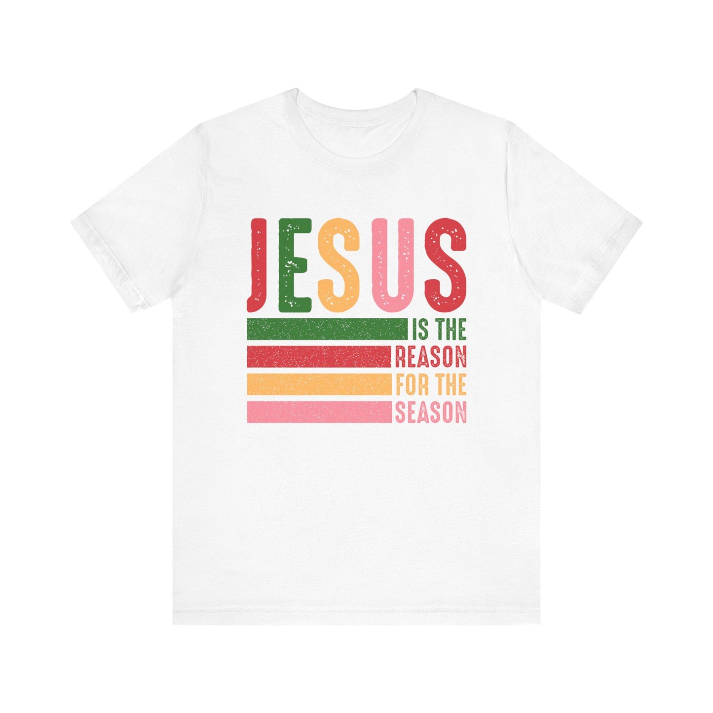 Jesus is the Reason Short Sleeve Tee, Faith-Based Shirt, Holiday Apparel, Christian Gift, Casual Wear, Religious Tee