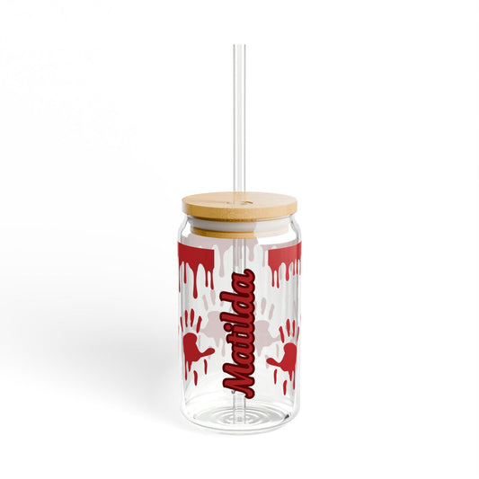 School-Themed Sipper Glass | Cute Drinkware for Students, Classroom Gifts, Back to School, Study Sessions, Sip in Style