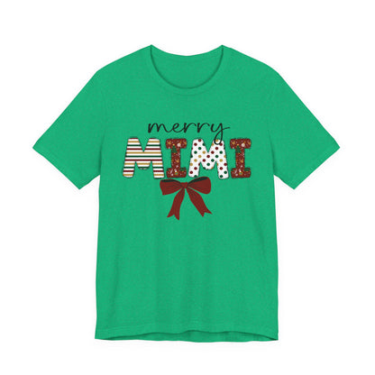 Merry Mimi Tee,  Festive Holiday T-Shirt for Grandmothers, Cute Gift for Christmas, Family Gatherings, Holiday Parties, mimi christmas gift