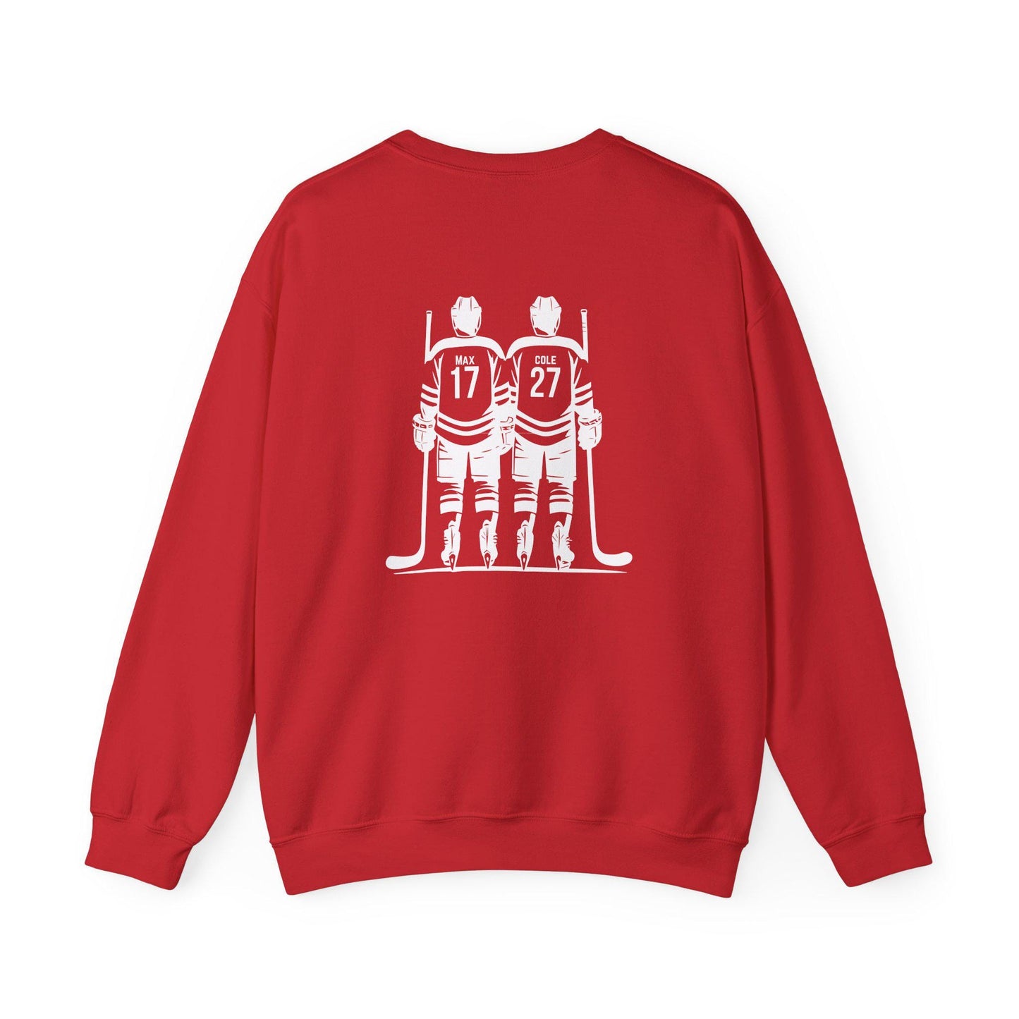 Personalized Hockey Lovers Crewneck Sweatshirt, Unisex Sweatshirt, Hockey Sweatshirt Gift, Cozy Hockey Apparel, Sports Fan