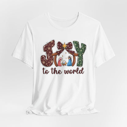 Joy to the World Holiday Tee, Unisex T-Shirt for Christmas, Festive Apparel, Seasonal Gift, Winter Comfort Wear