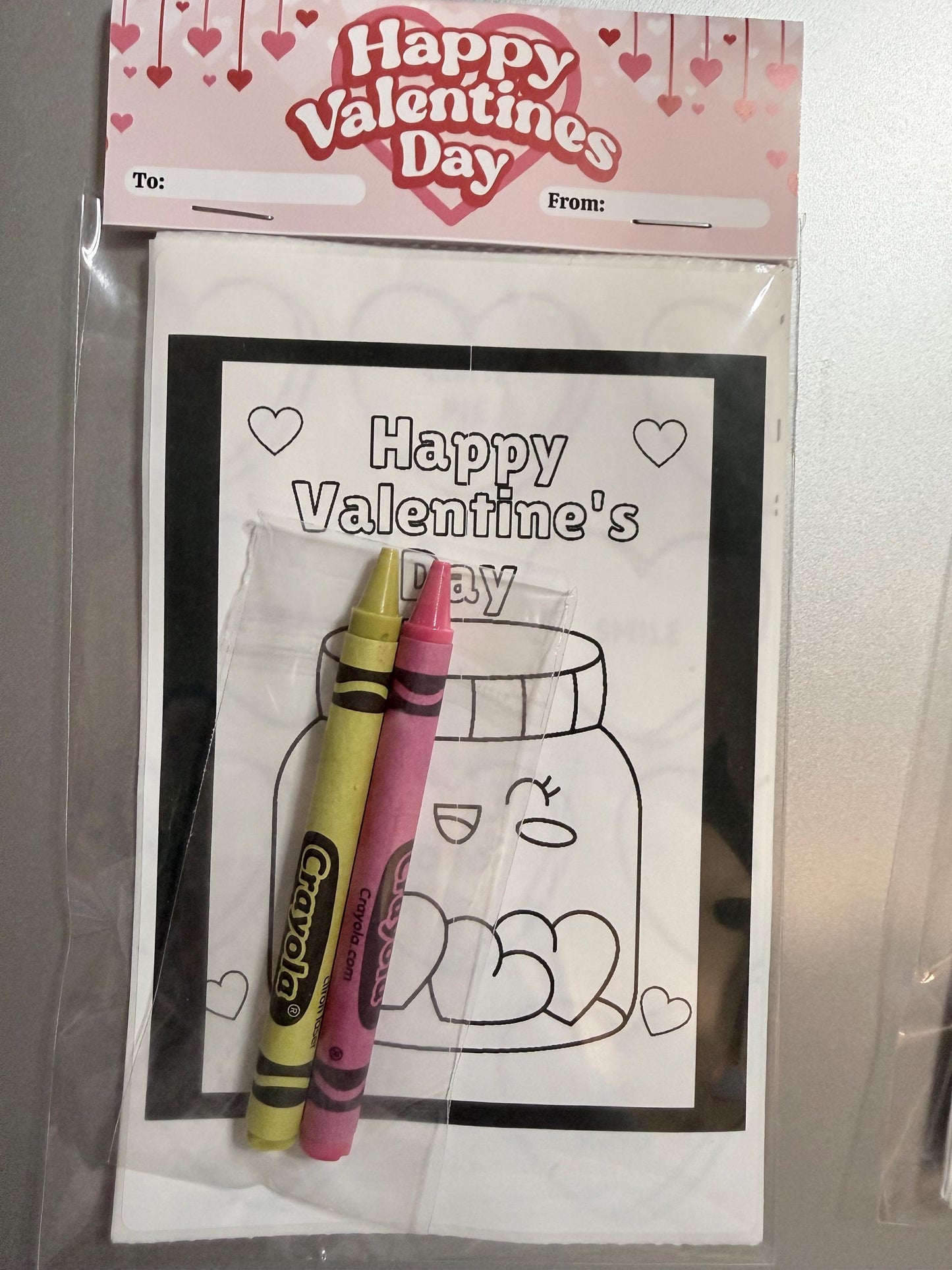 Class Valentine’s Day gift. Mixed with 3 activity focused sheets and 3 coloring images.