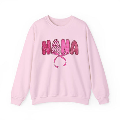 Nana with a Pink Ribbon Sweatshirt, Cute Grandma Sweater, Gift for Nana, Family Sweatshirt, Comfy Grandma sweater, cute Nana sweater