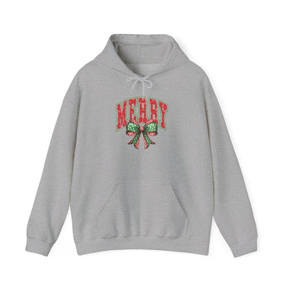 Merry Holiday Hoodie, Festive Sweatshirt, Christmas Gift, Winter Apparel, Cozy Clothing, Unisex Sweater