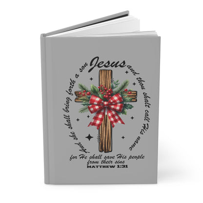 Inspirational Christian Journal, Holiday Journal, Religious Gift, Matte Hardcover Journal, Faith-Based Gift, Personalized Journal