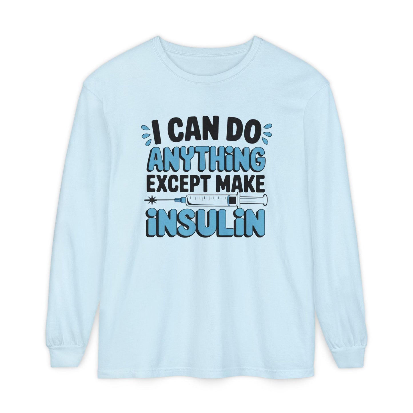 Diabetes Awareness Long Sleeve T-Shirt, Diabetes Support and Advocacy, Fundraiser Events, Gifts, Awareness Campaigns, Support, JD1, T1D
