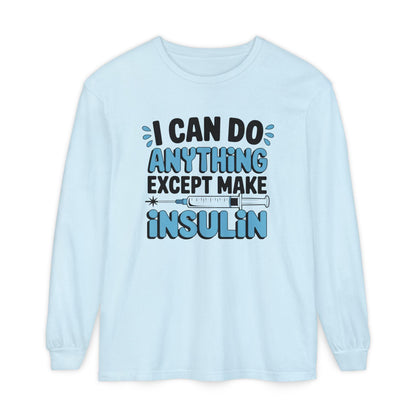 Diabetes Awareness Long Sleeve T-Shirt, Diabetes Support and Advocacy, Fundraiser Events, Gifts, Awareness Campaigns, Support, JD1, T1D