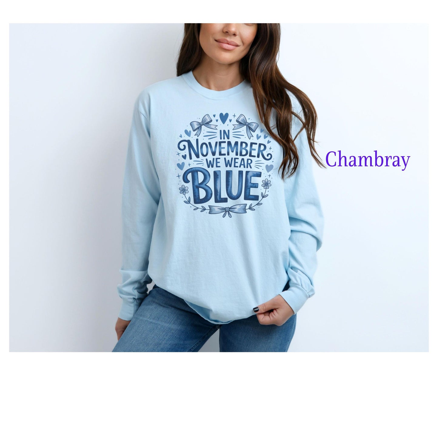 Diabetes Awareness Long Sleeve T-Shirt, Diabetes Support and Advocacy, Fundraiser Events, Gifts, Awareness Campaigns, Support, JD1, T1D