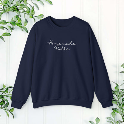 Homemade Rolls Funny Sweatshirt, Chubby Person Gift, Comfortable sweater, Cozy Pullover, Custom Graphic Top