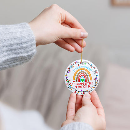 Heartwarming Christmas Ornament - Perfect Gift for Teachers & Kids, Rainbow Decor, Holiday Keepsake, Home Decoration, Christmas Ornament